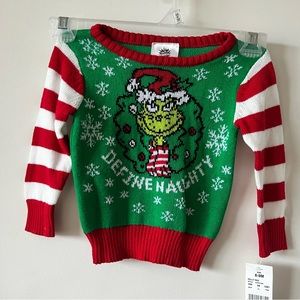 Dr. Seuss Grinch “Define Naughty” Kid’s Sweater